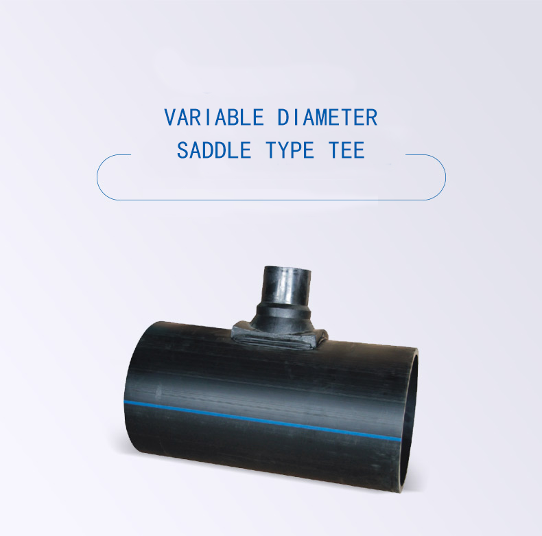 Variable diameter saddle type tee
